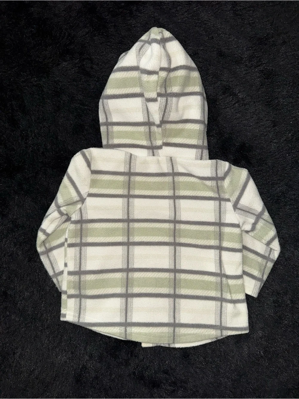 PL Baby Sherpa Lined Hooded Plaid Shacket 12M